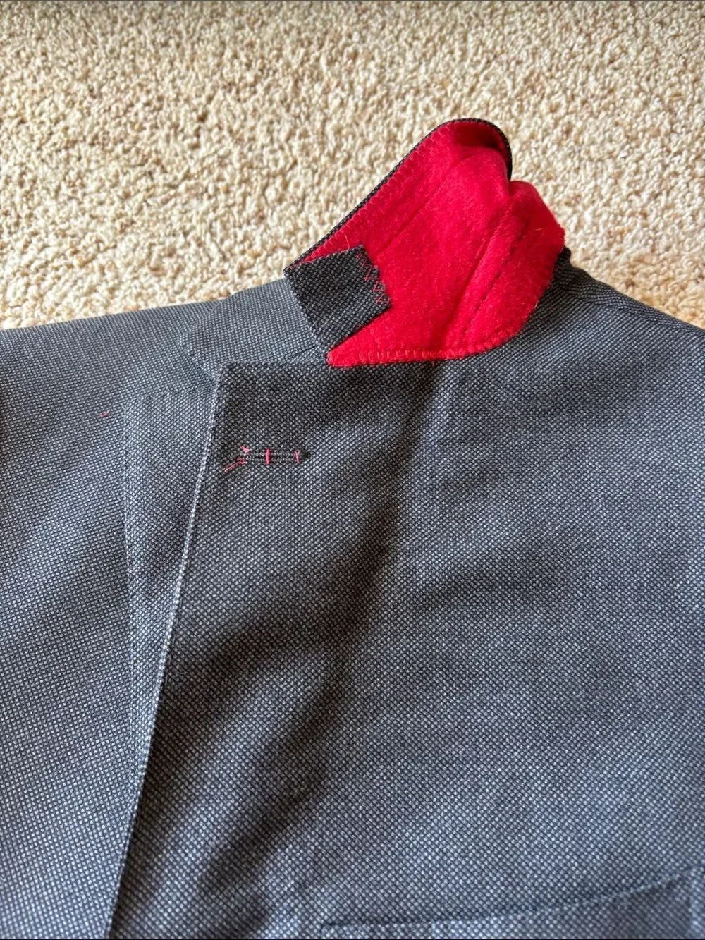SuitSupply Men’s Gray Birdseye Wool 2 Btn Blazer Sport Coat Jacket Eu 46 US 36